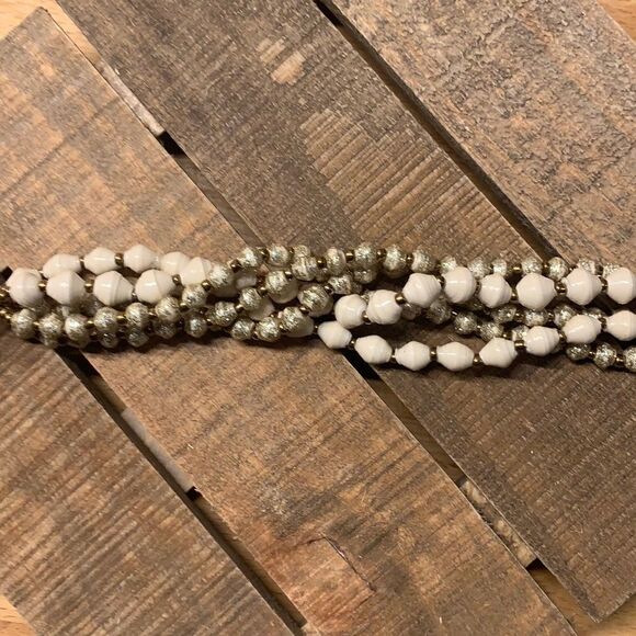 NWT 31 Bits Gold/Cream Multi Strand Bracelet - Picture 6 of 6